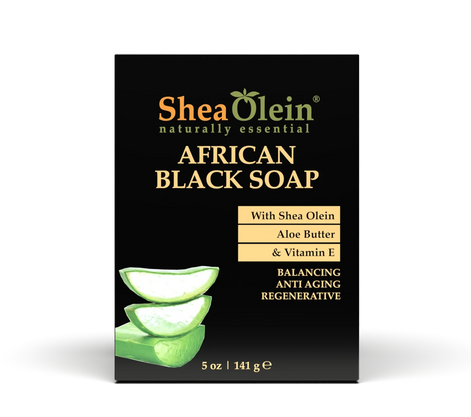 SheaOlein African Black Soap With Shea Olein Aloe Butter & Vitamin E
