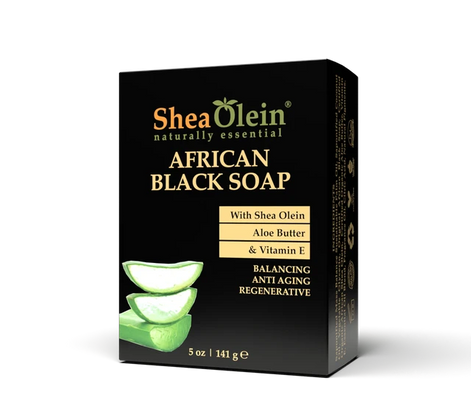 SheaOlein African Black Soap With Shea Olein Aloe Butter & Vitamin E