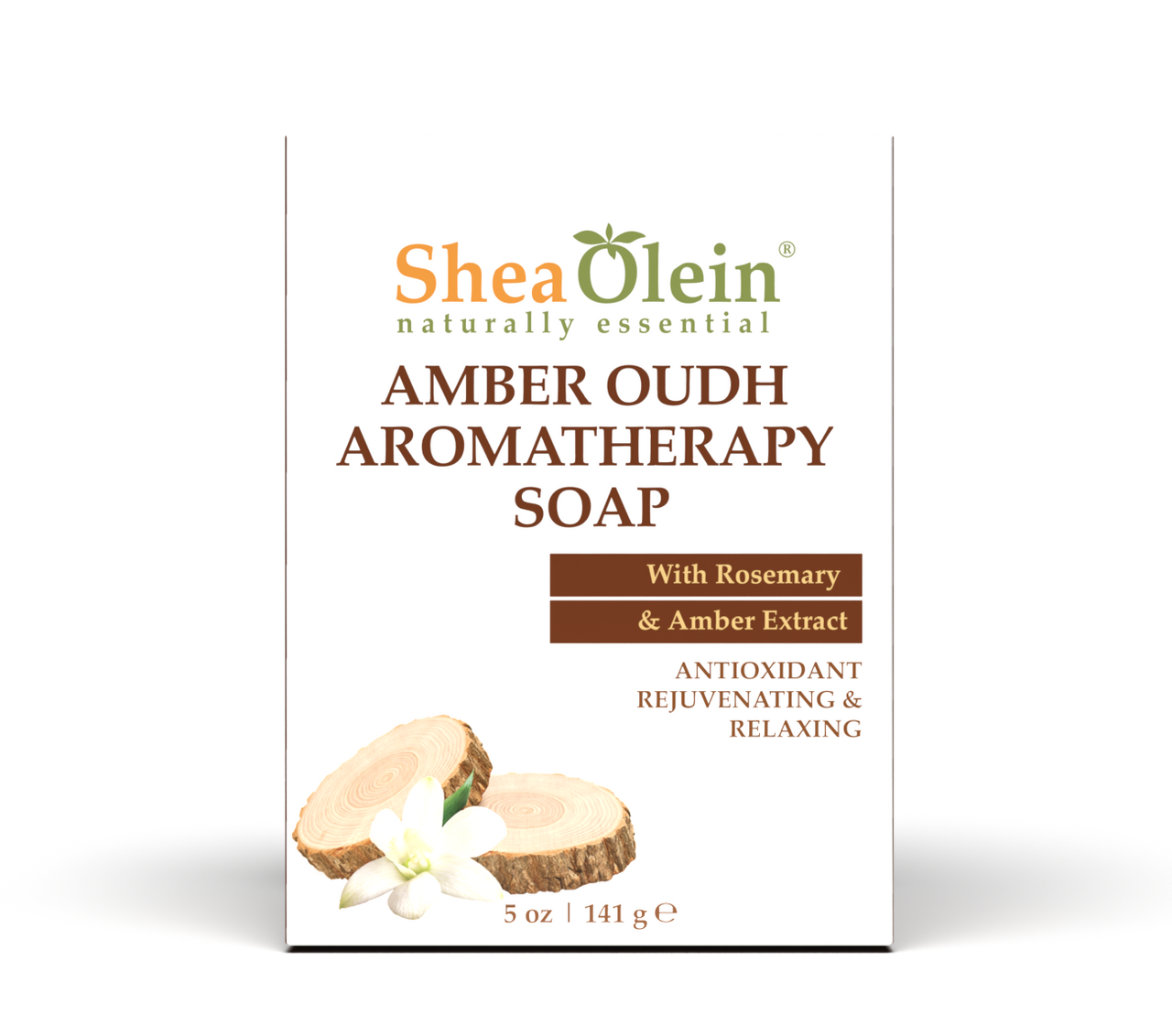 Shea Olein Amber Oudh Aromatherapy Soap with Rosemary & Amber Extract