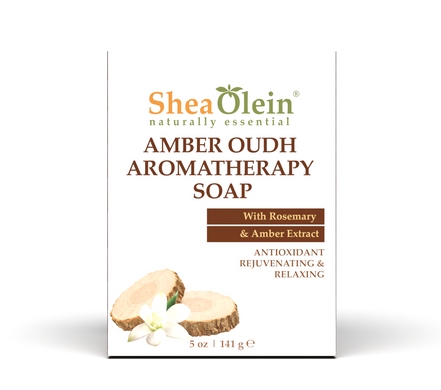 Shea Olein Amber Oudh Aromatherapy Soap with Rosemary & Amber Extract