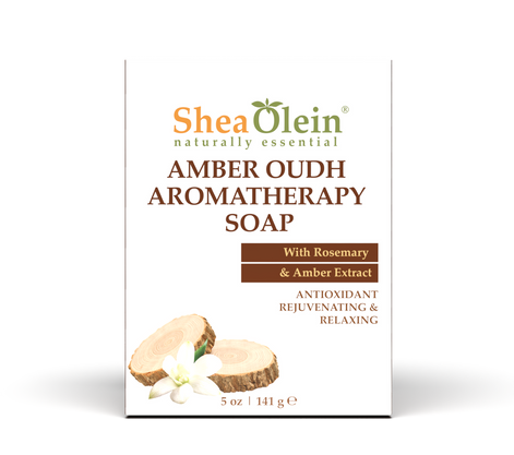 Shea Olein Amber Oudh Aromatherapy Soap with Rosemary & Amber Extract