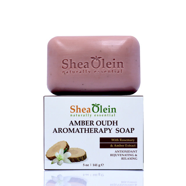 Shea Olein Amber Oudh Aromatherapy Soap with Rosemary & Amber Extract
