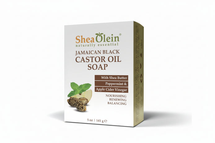 Jamaican Castor Oil Soap with Shea Butter Peppermint & Apple Cider Vinegar