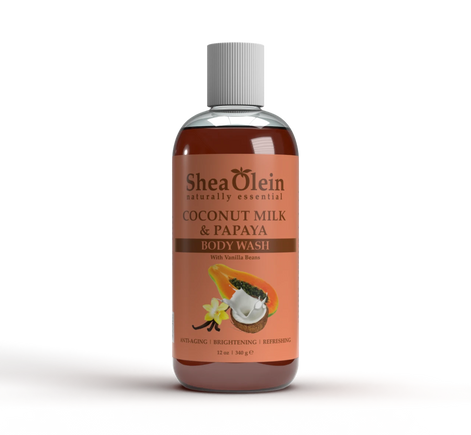SheaOlein Coconut Milk & Papaya Body Wash with Vanilla Beans