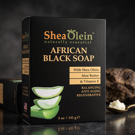 SheaOlein African Black Soap With Shea Olein Aloe Butter & Vitamin E