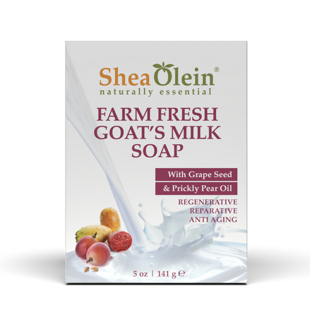 Shea Olein Farm Fresh Goat's Milk Soap with Grape Seed & Prickly Pear Oil