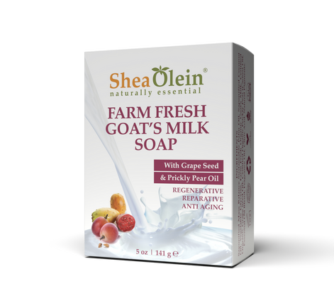 Shea Olein Farm Fresh Goat's Milk Soap with Grape Seed & Prickly Pear Oil