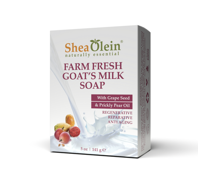 Shea Olein Farm Fresh Goat's Milk Soap with Grape Seed & Prickly Pear Oil