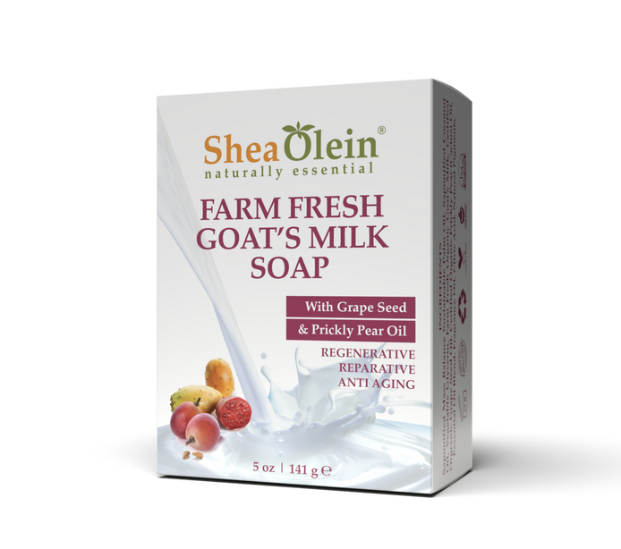 Shea Olein Farm Fresh Goat's Milk Soap with Grape Seed & Prickly Pear Oil