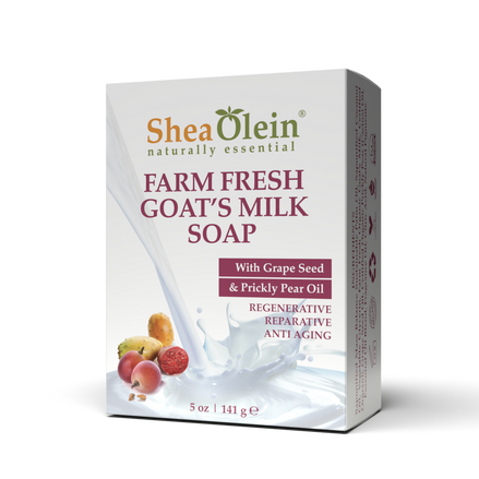 Shea Olein Farm Fresh Goat's Milk Soap with Grape Seed & Prickly Pear Oil