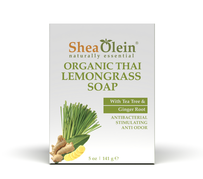Shea Olein Organic Thai Lemongrass Soap with Tea Tree & Ginger Root