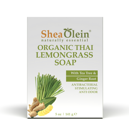 Shea Olein Organic Thai Lemongrass Soap with Tea Tree & Ginger Root