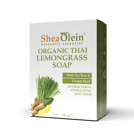 Shea Olein Organic Thai Lemongrass Soap with Tea Tree & Ginger Root